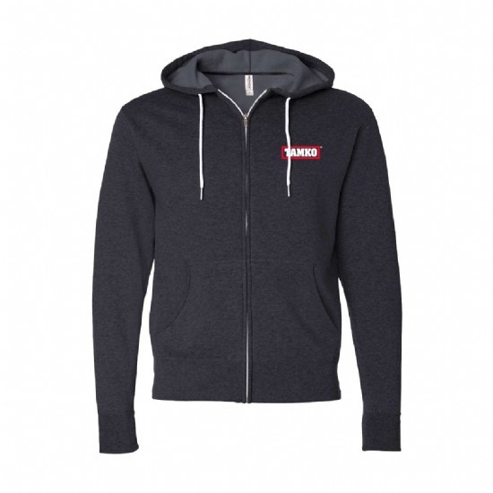 Independent Trading Lightweight Full-Zip Hooded Sweatshirt